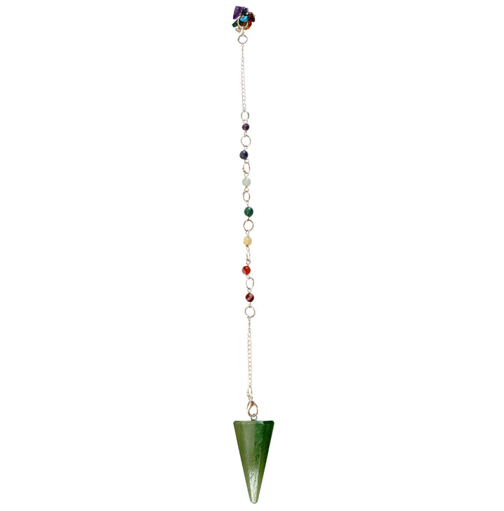 Pendulum Hexagonal Chakra Chain with Chips 10″L