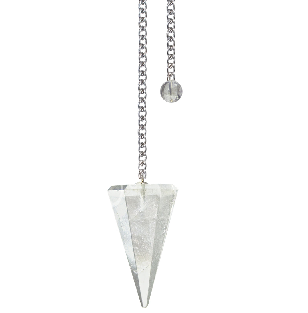 Pendulum Hexagonal Mixed Stone Plain Chain 9"L