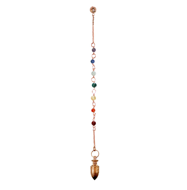 Pendulum Metal Copper Shapes Chakra Chain 10″L