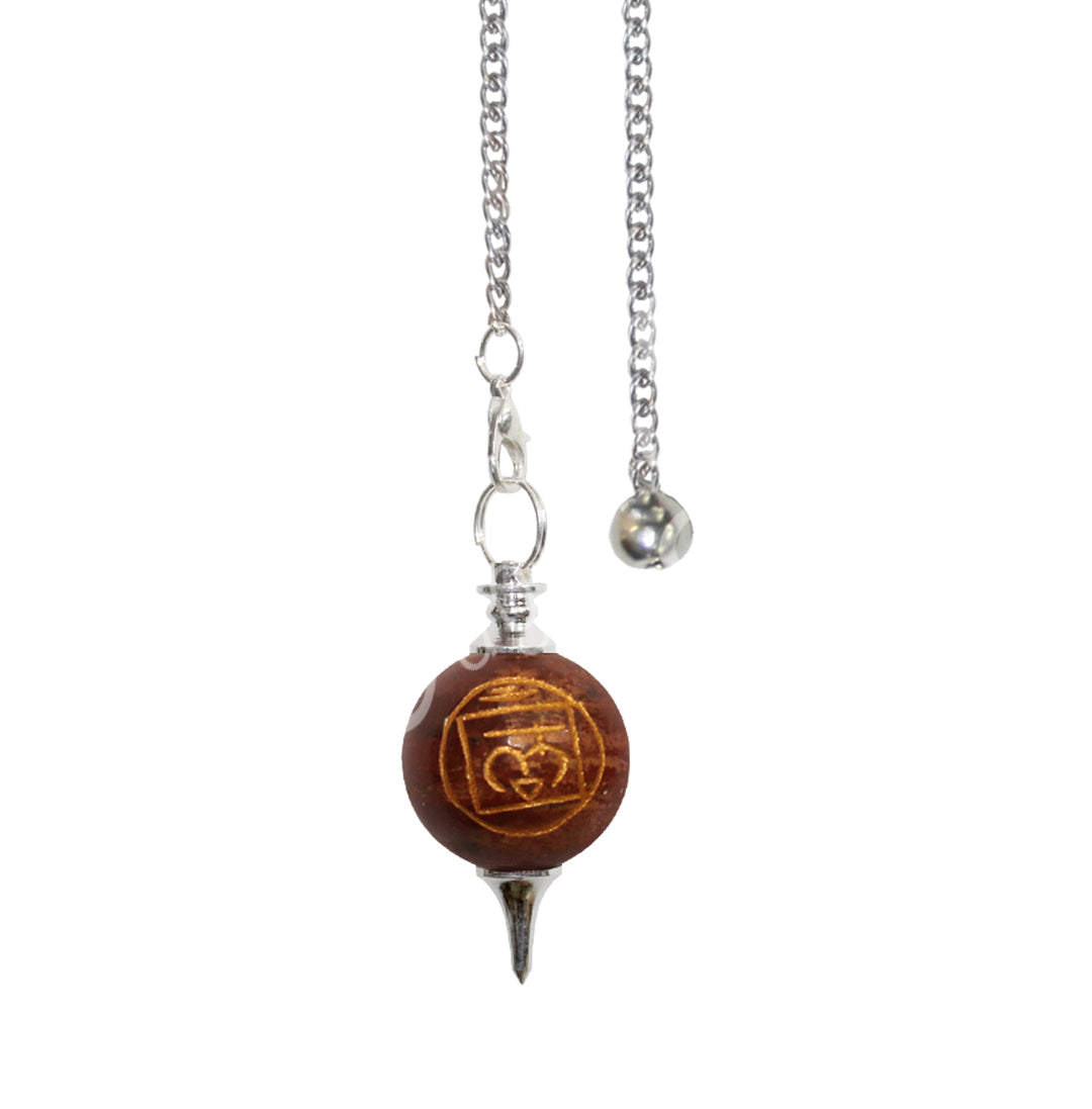 Pendulum Ball Chakras Engraved Plain Chain 9″L