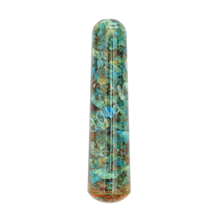 Massagers Smooth Chrysocolla in Orgone 4″L