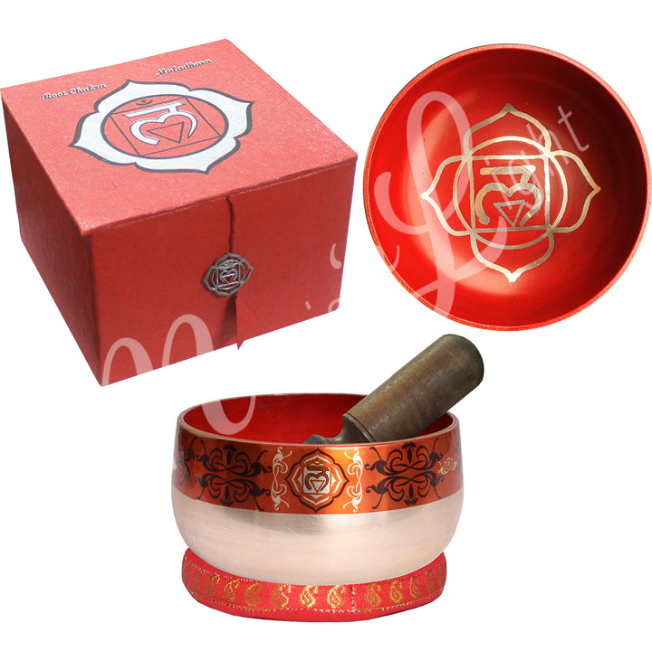 Singing Bowl Chakras with Box & Cushion 5″Dia