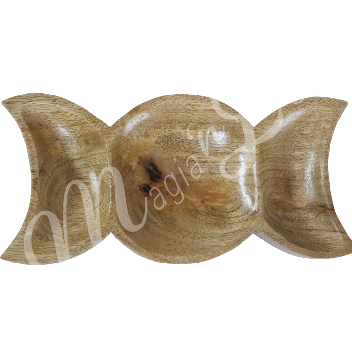 Bowl Teakwood Triple Moon