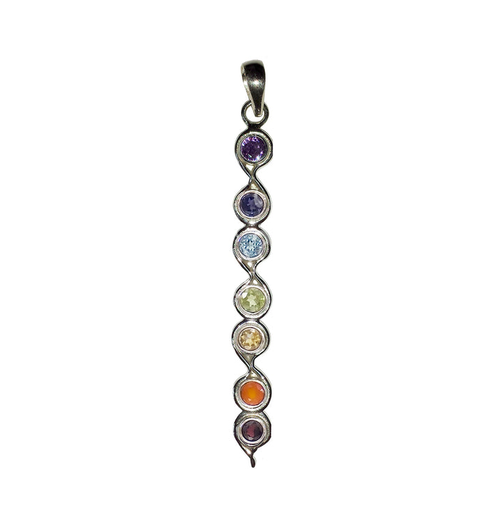 Sterling Silver Pendant Chakras 2.5″