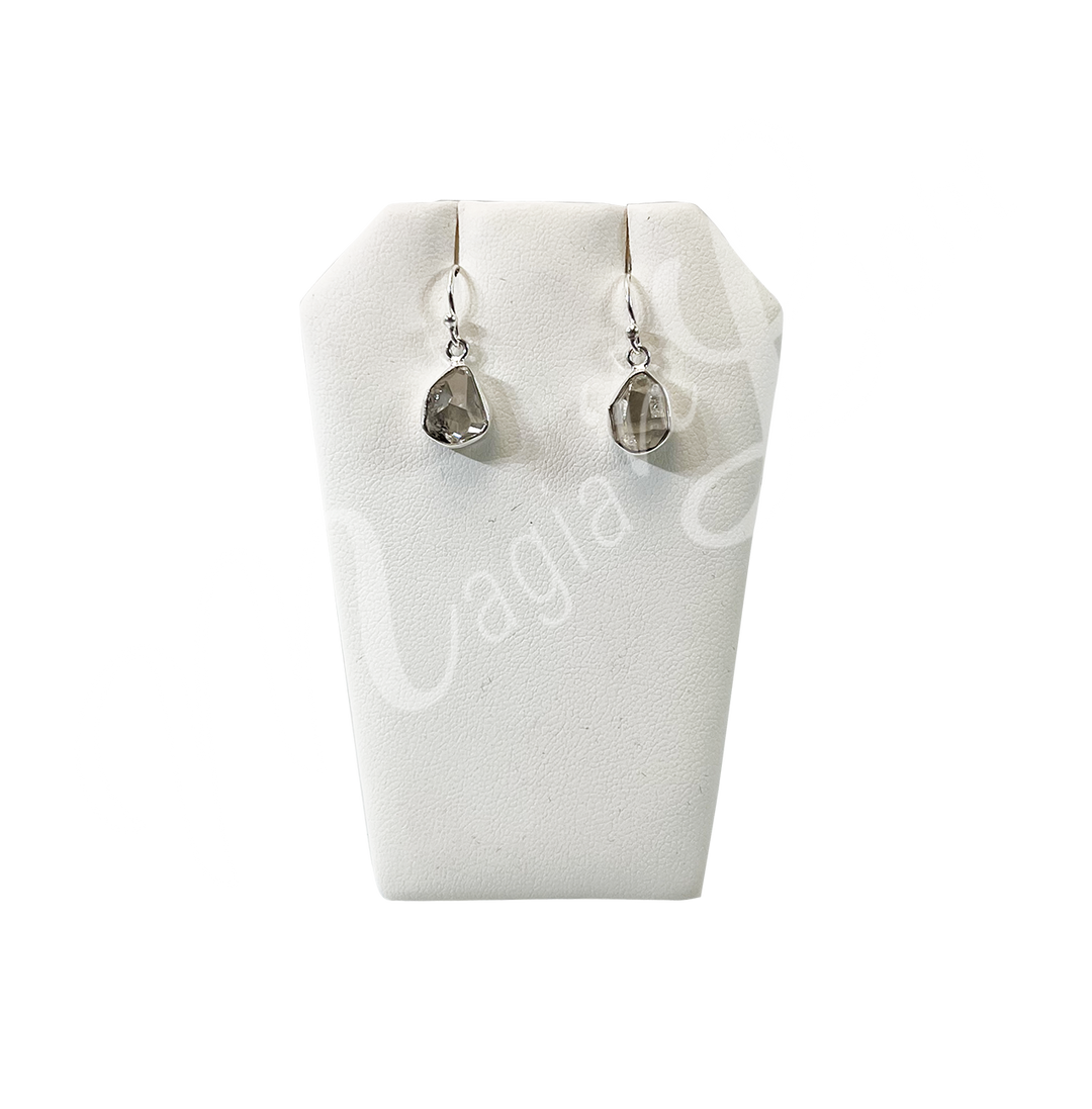 Sterling Silver Earrings Herkimer Diamond 0.75-1″