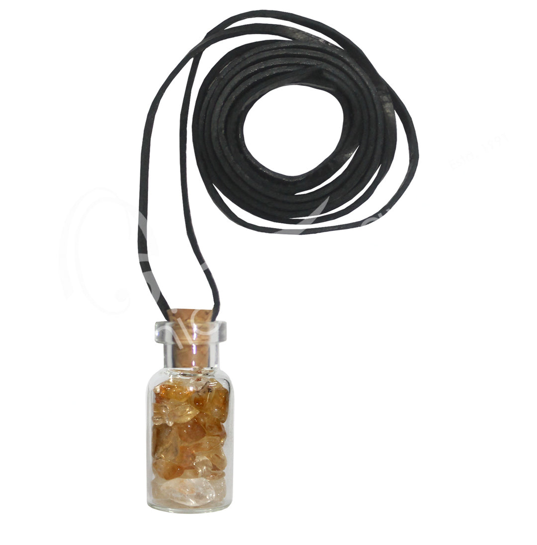 Collar de Chips de Piedras en botella 1.5"h