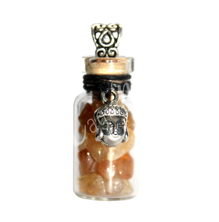 Necklace Citrine Chips in Bottle 1.5″H