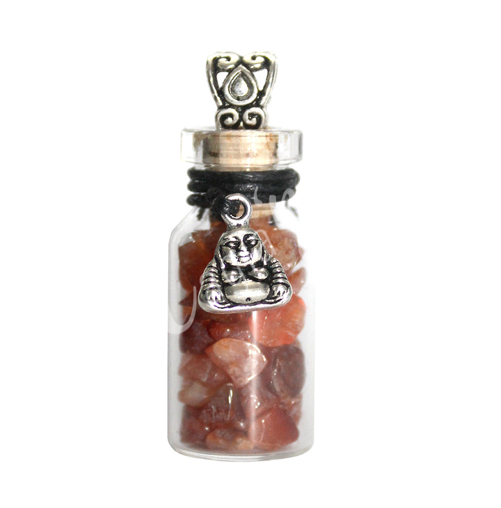 Necklace Carnelian Chips in Bottle 1.5″H