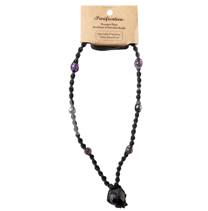 Necklace Purification w Shungite Beaded Cord