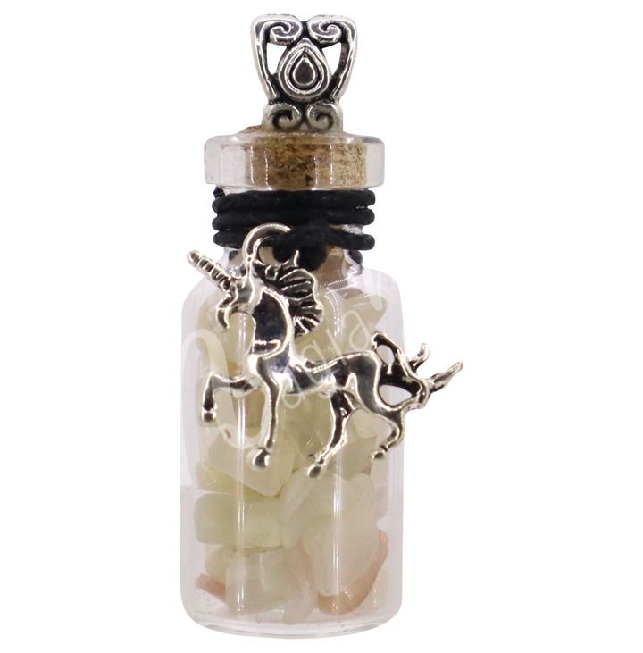 Necklace Multi Moonstone Chips in Bottle 1.5″H