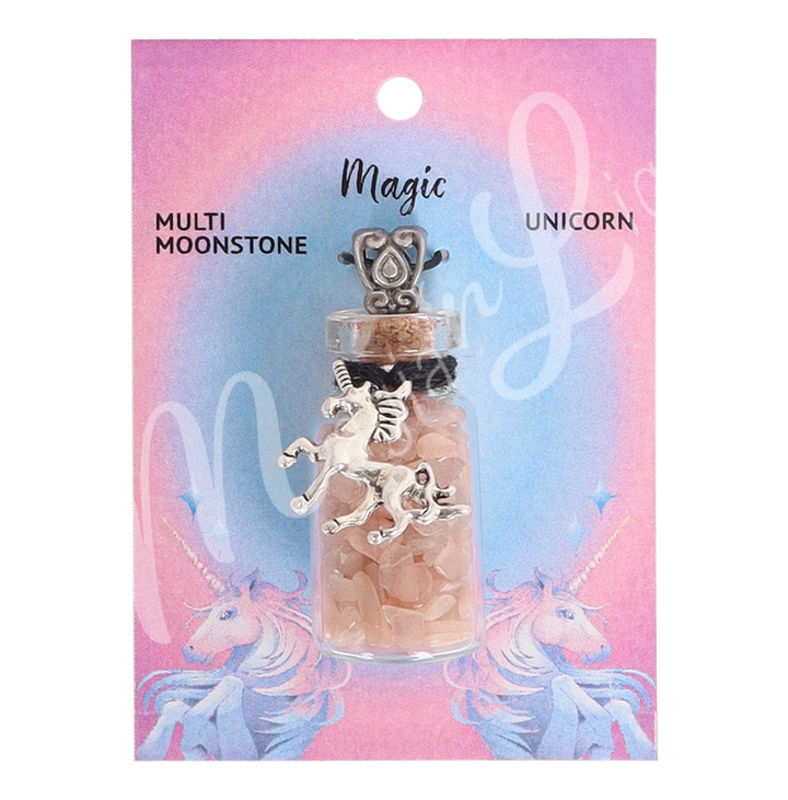 Necklace Multi Moonstone Chips in Bottle 1.5″H