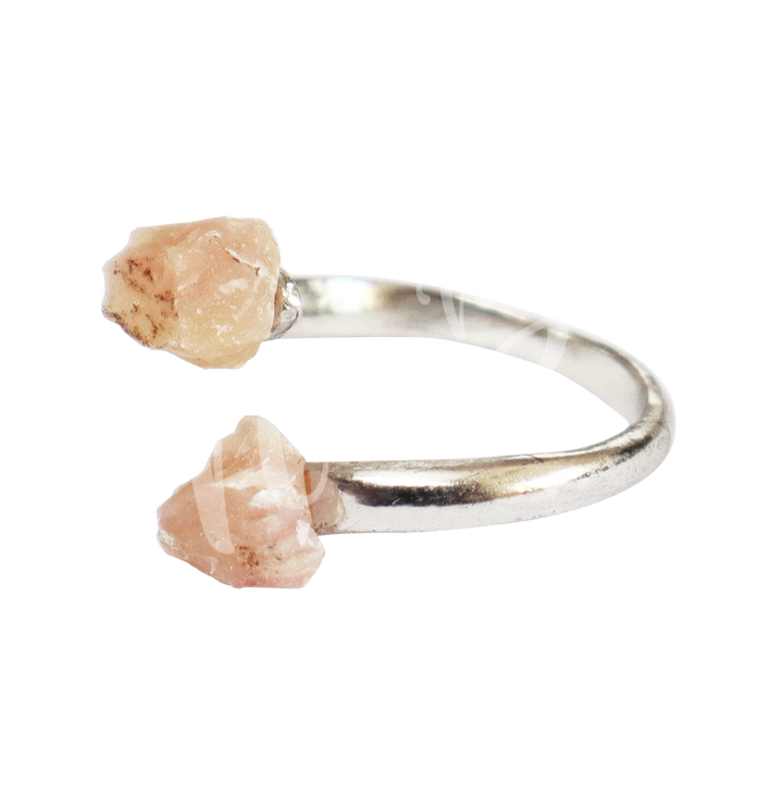 Anillo Ajustable de Ópalo Rosa