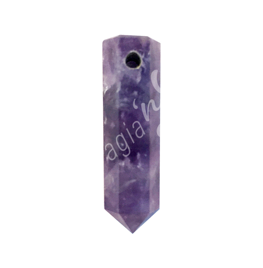 Pendant 6 Sides Point Amethyst 1-2″