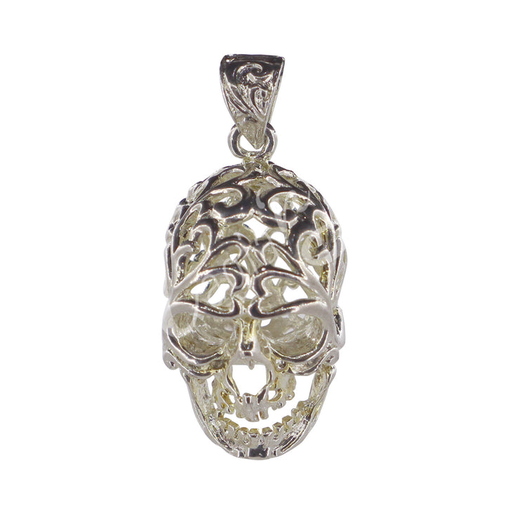 Colgante Calavera Metal con Abertura 1.5"