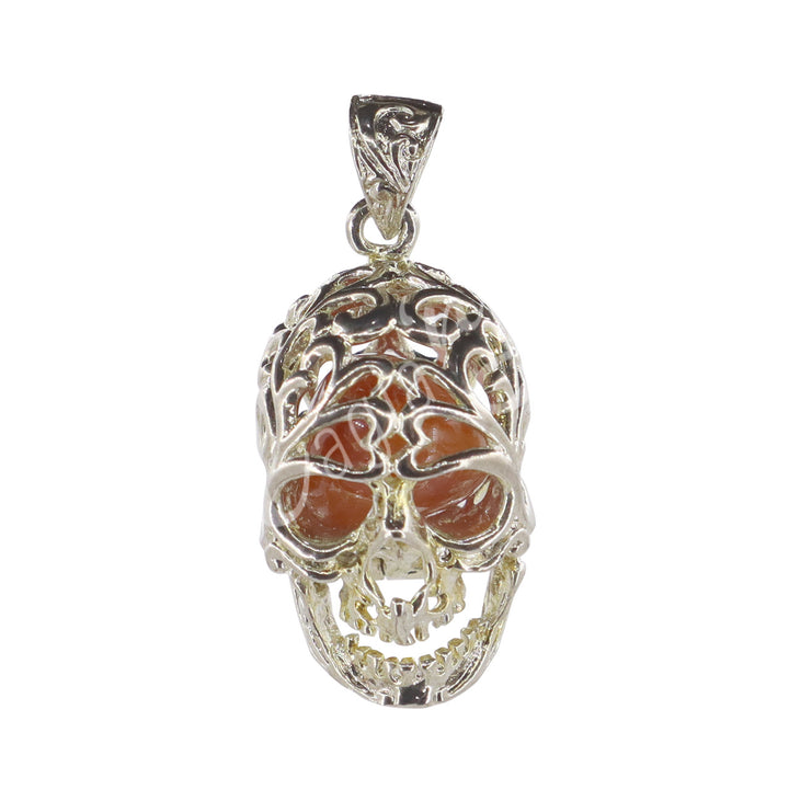 Colgante Calavera Metal con Abertura 1.5"