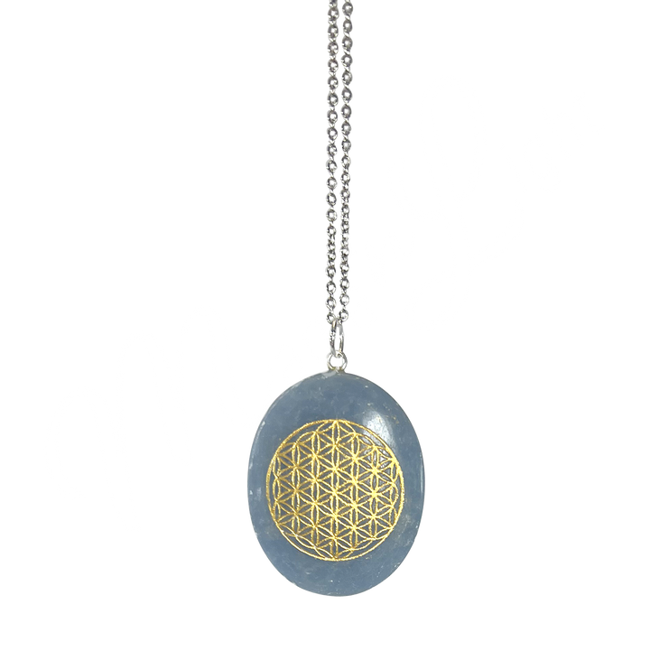 Pendant Worry Stone Angelite
