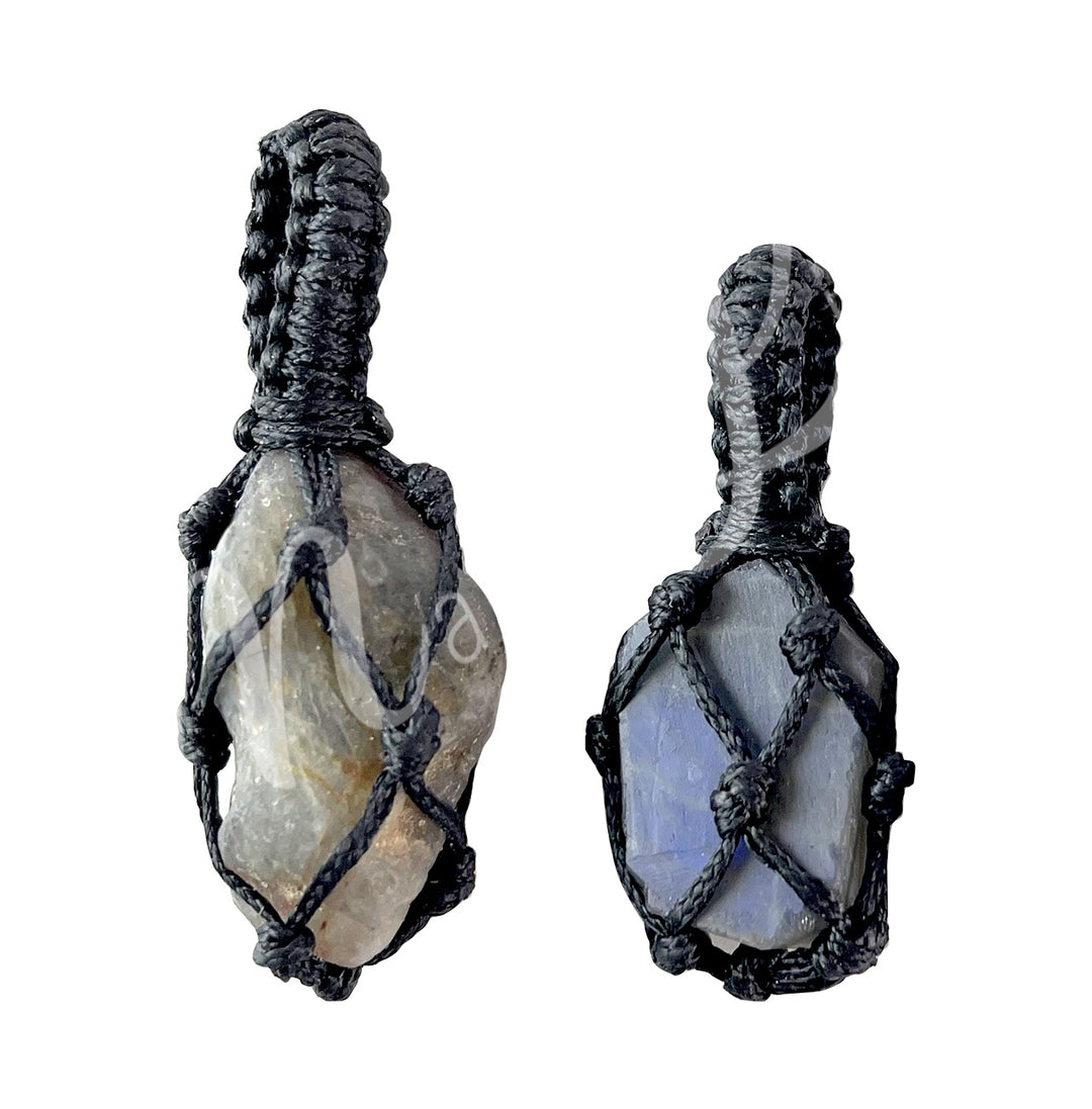 Pendant Thread Cage Labradorite Rough 1.5-2"