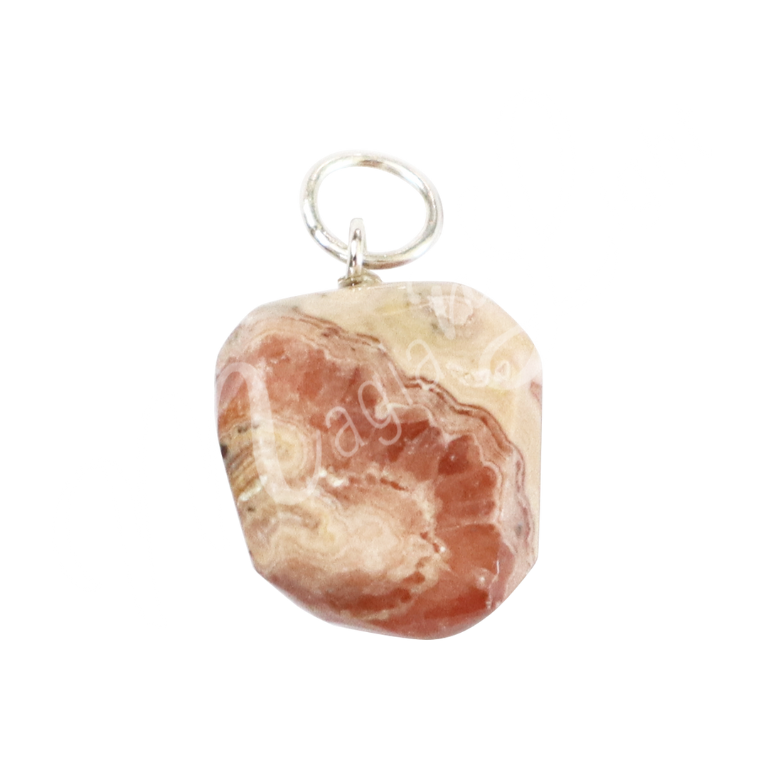 Pendant Tumbled Stone Rhodochrosite