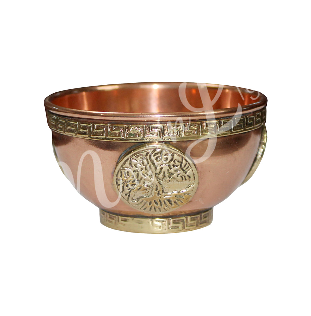 OFFERING BOWL COPPER TREE OF LIFE 3 X 2″