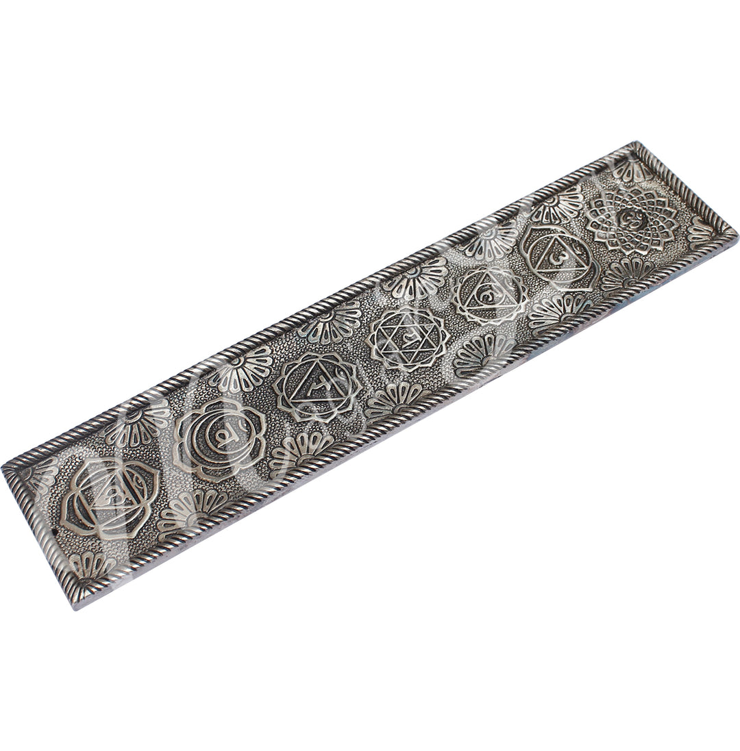 Incense Holder Metal 7 Chakras 2.5"W X 11"