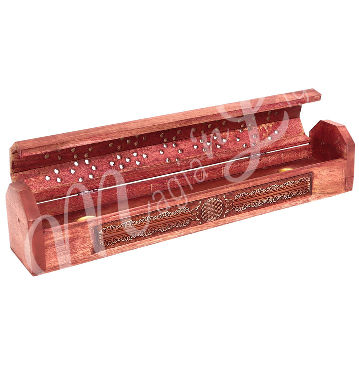 Incense Holder and Storage Box with Flower of Life