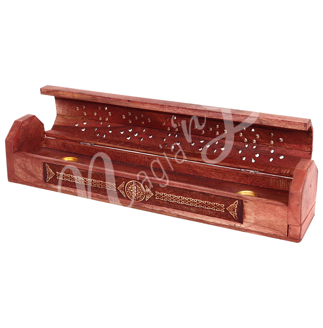 Incense Holder and Storage Box with Celtic Knot