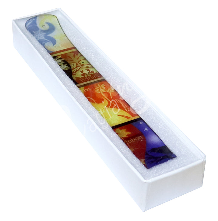 INCENSE HOLDER GLASS PRINTED SEASONS CYCLE 10 X 1.5″