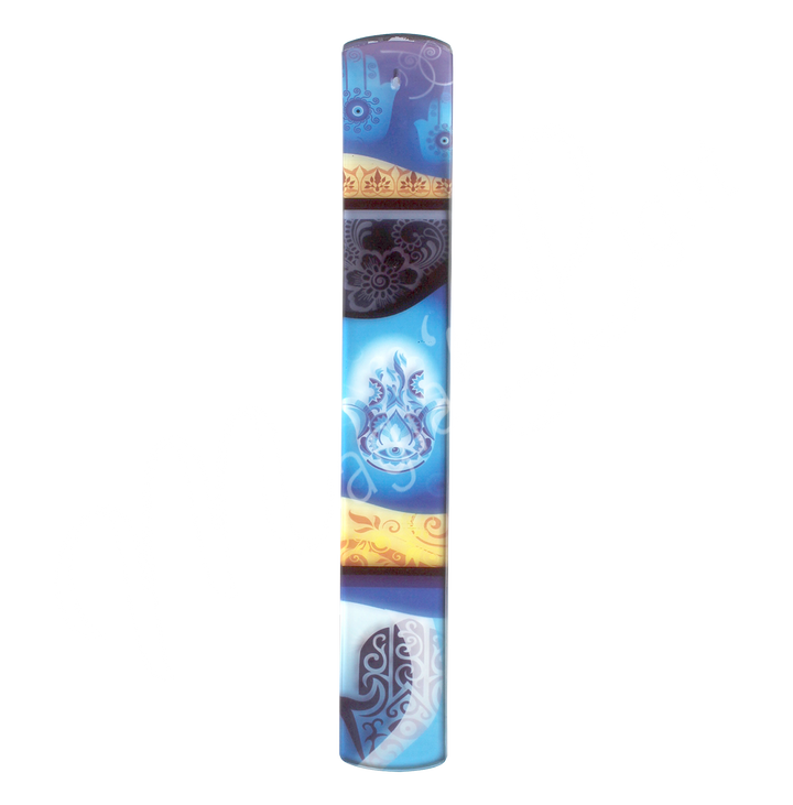 Incense Holder Printed Glass w Hand of Fatima