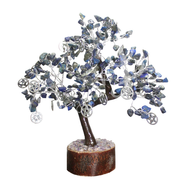 Gem Tree Lapis Lazuli with Pentacle Charms