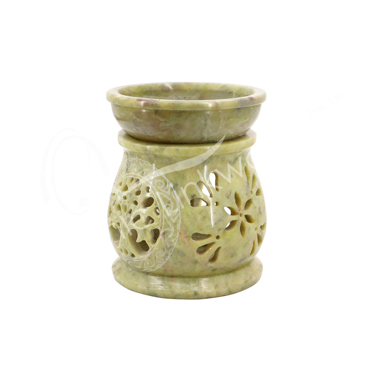 Oil Burner Natural Soapstone w Tree of Life