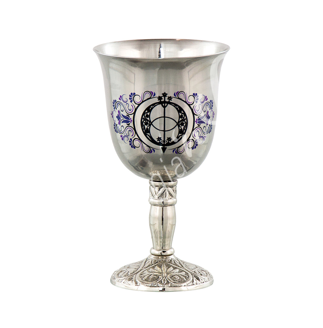 Chalice with Symbols Large 7”h X 4.25” dia.