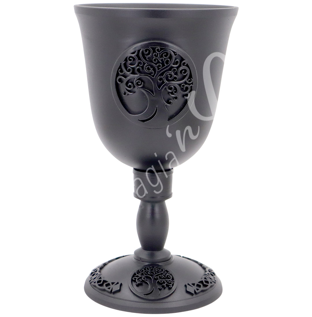 Cast Iron Chalice with a Tree of Life both on the front and the foot.