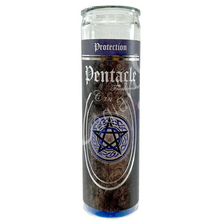 Candle Glass Jar Frankincense Pentacle