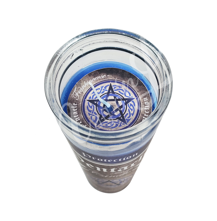 Candle Glass Jar Frankincense Pentacle