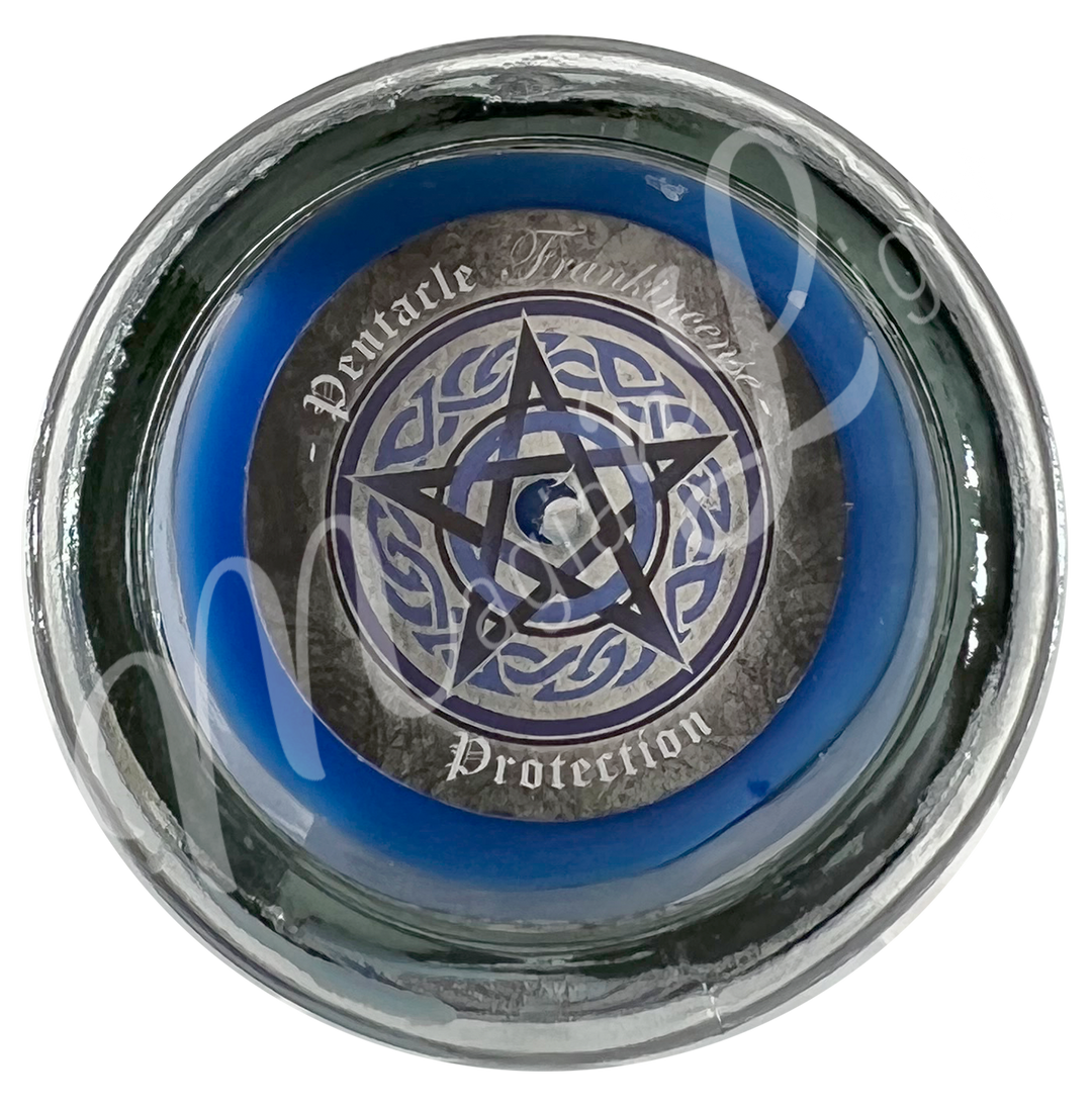 Candle Glass Jar Frankincense Pentacle