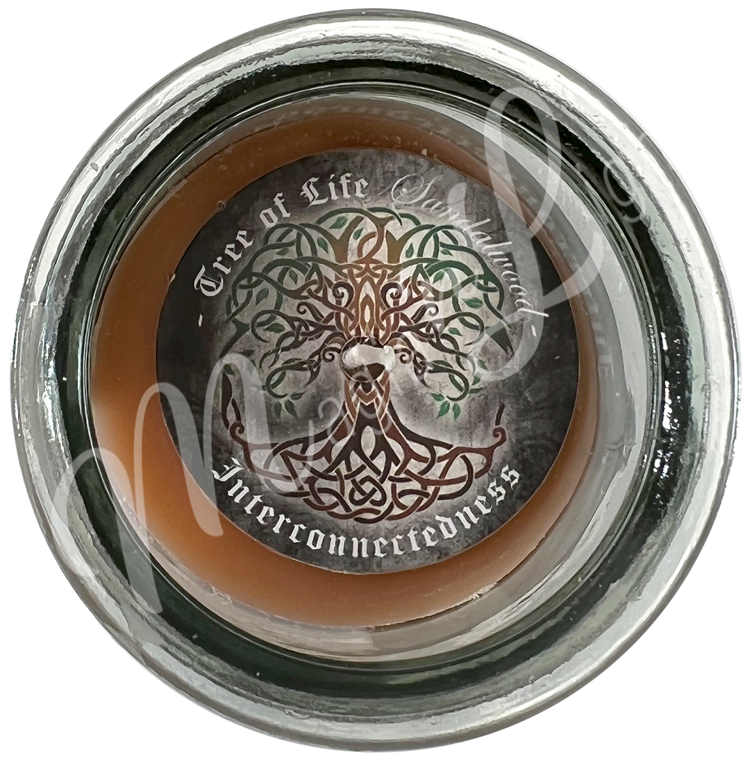 Candle Glass Jar Sandalwood Tree of Life