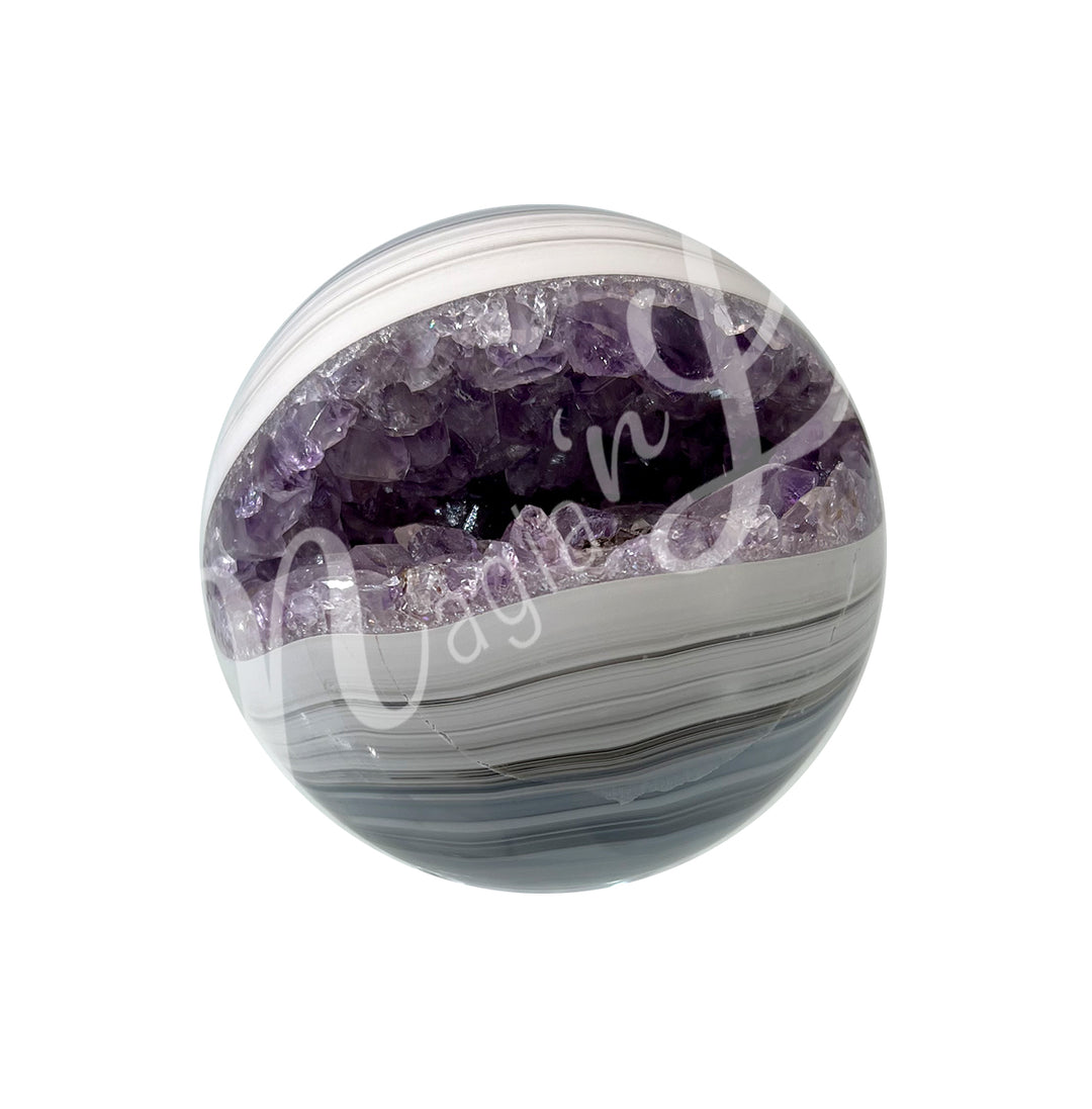 Sphere Amethyst with Druse 2.5"