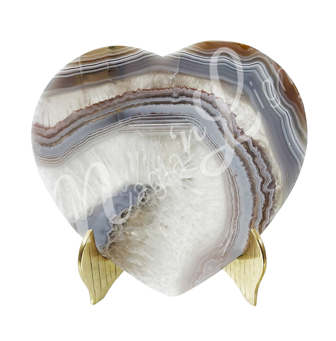 Heart Natural Agate Slice 5-6″