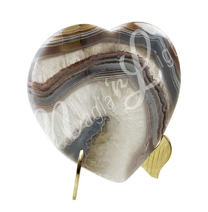 Heart Natural Agate Slice 5-6″