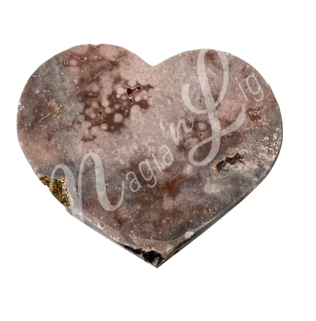 Heart Pink Amethyst 4-8″