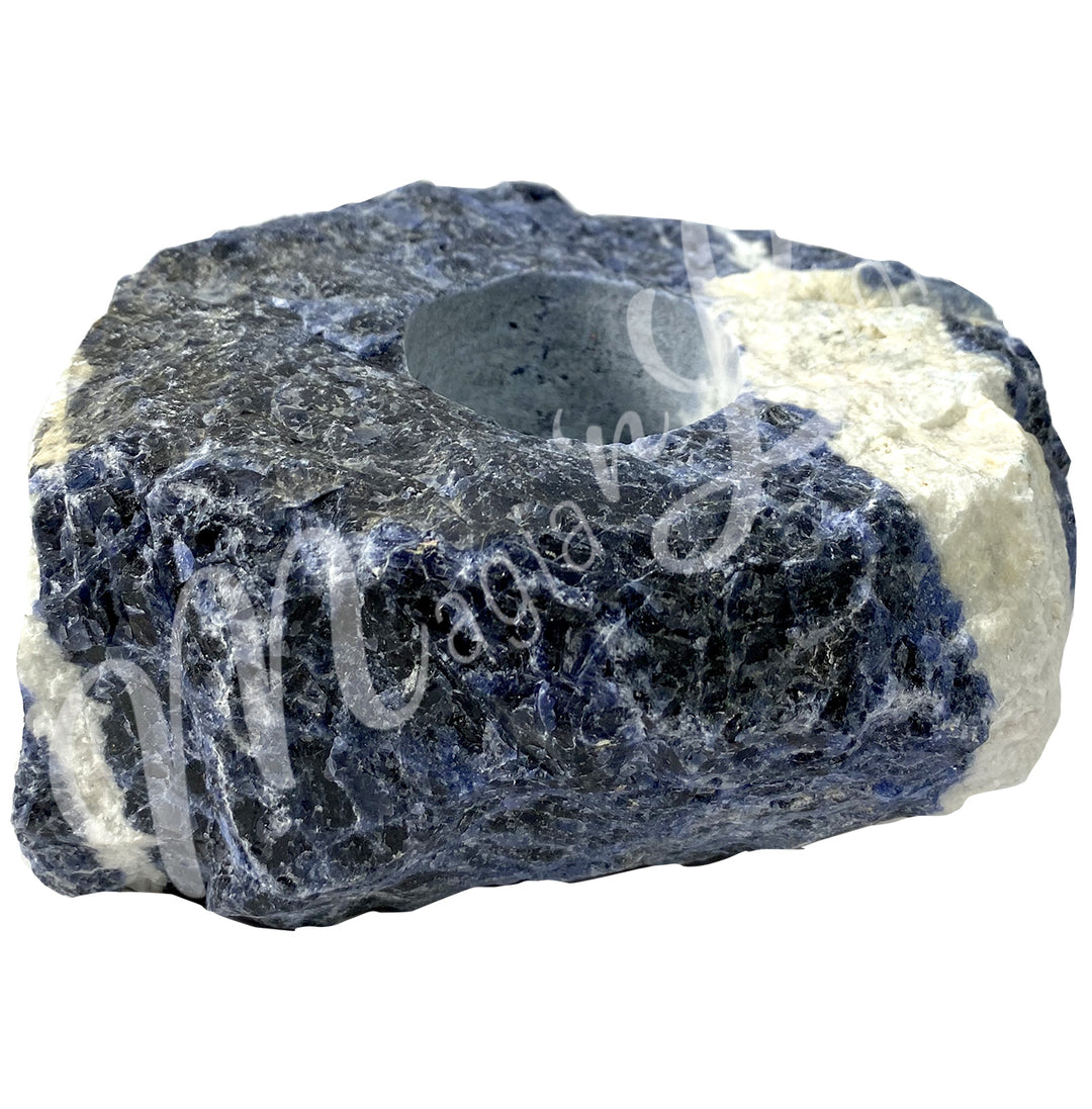 Tealight Holder Sodalite A Rough 4″