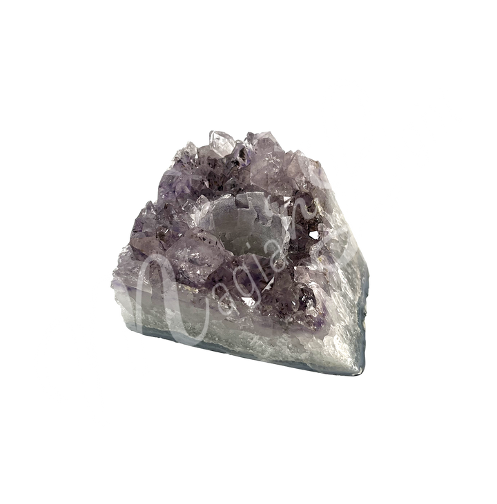 Tealight Holder Amethyst w Polished Sides 3.5-4.5"