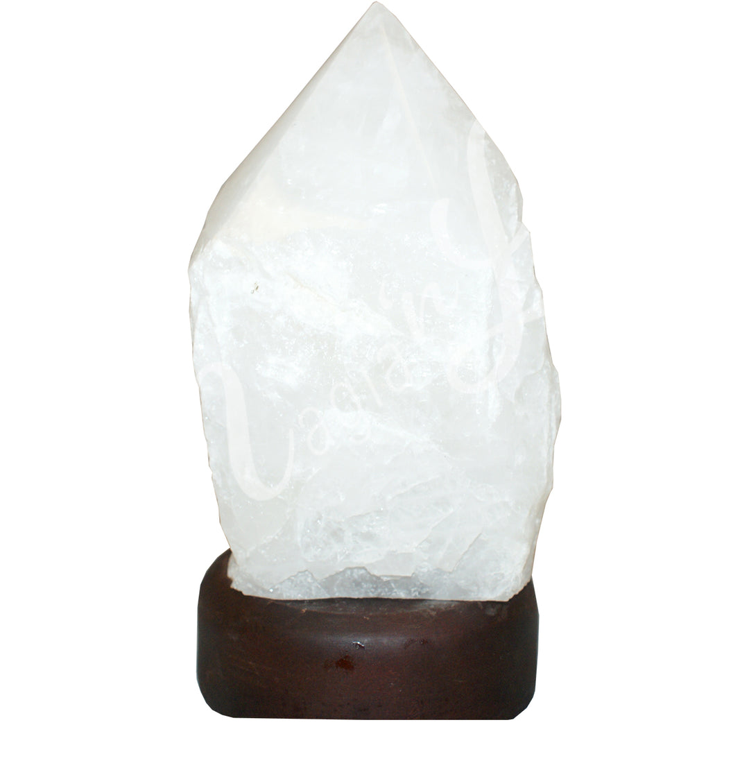 Lamp Crystal Quartz Top Polished Point 7"h