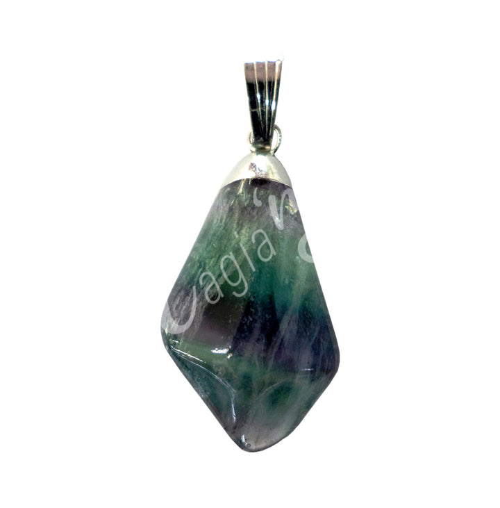 Pendant Diamond Shape Fluorite 1.5"