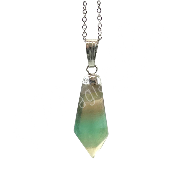 Pendant Diamond Shape Fluorite 1.5"