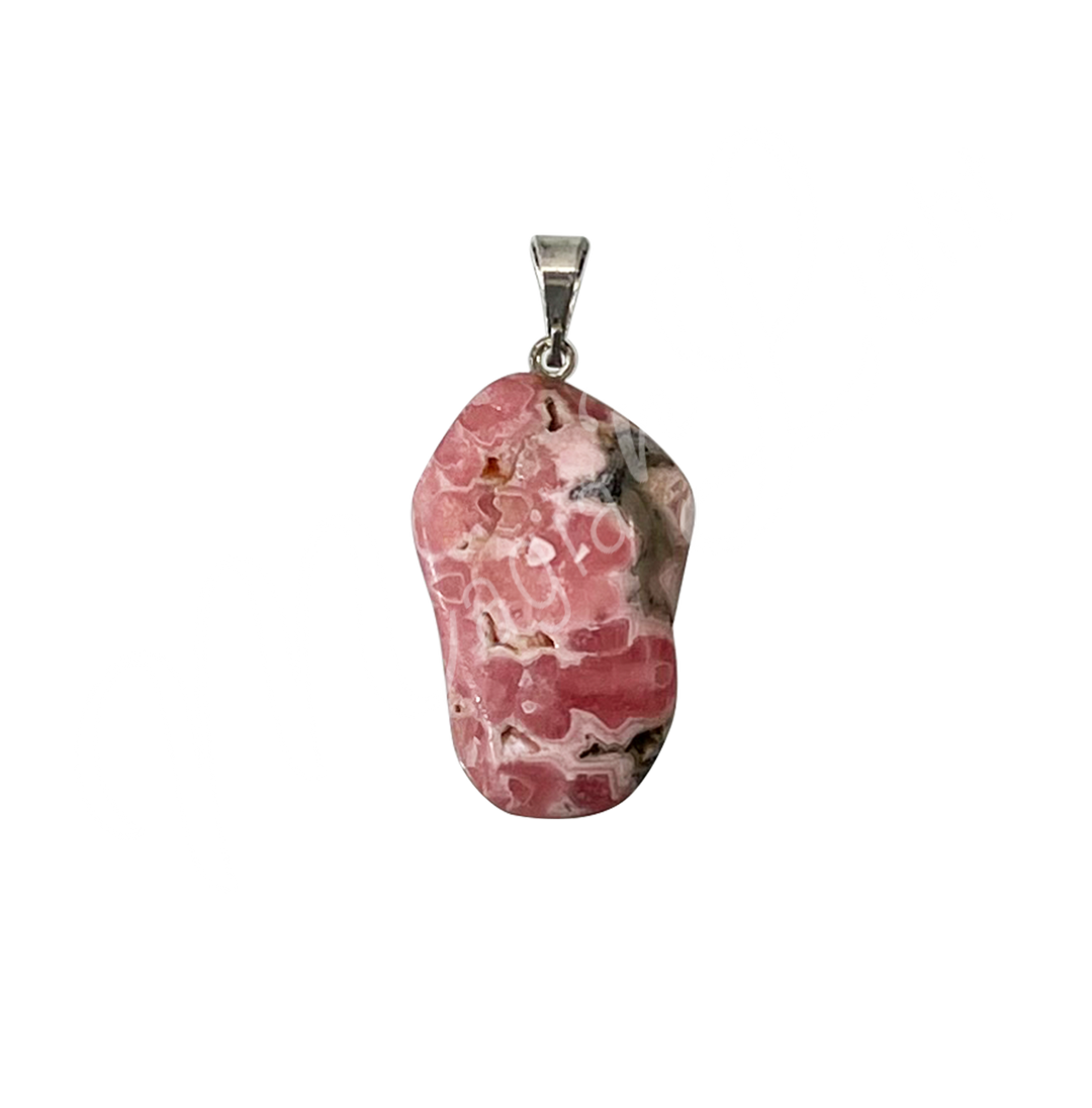 Pendant Tumbled Stone Rhodochrosite