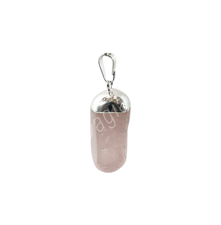 Colgante Casquillo Piedra Caída Cuarzo Rosa 1.25-1.75″