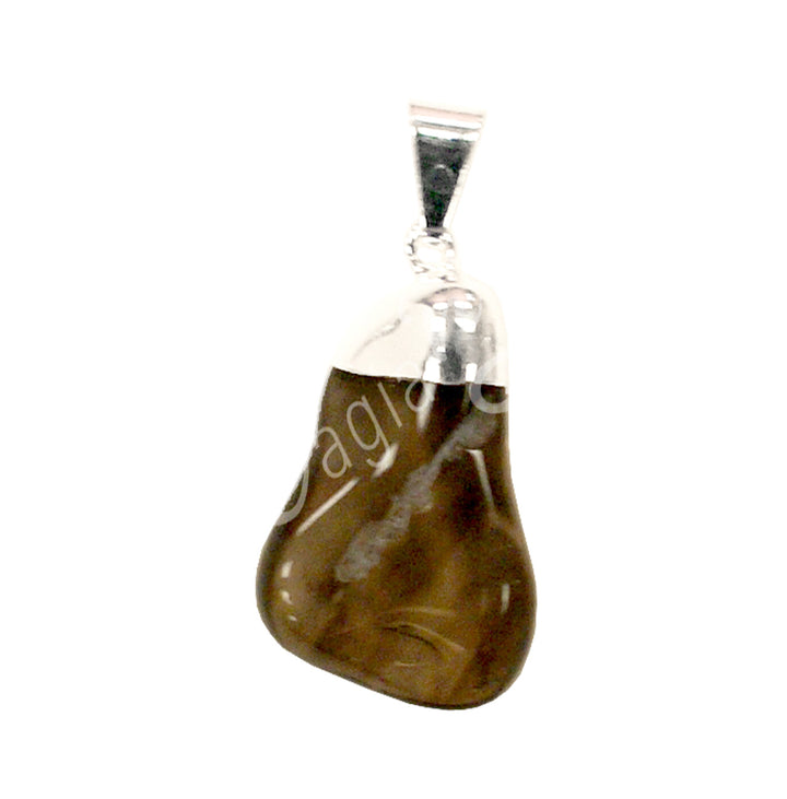 Colgante Casquillo Piedra Caída Cuarzo Ahumado 1.25-1.75″