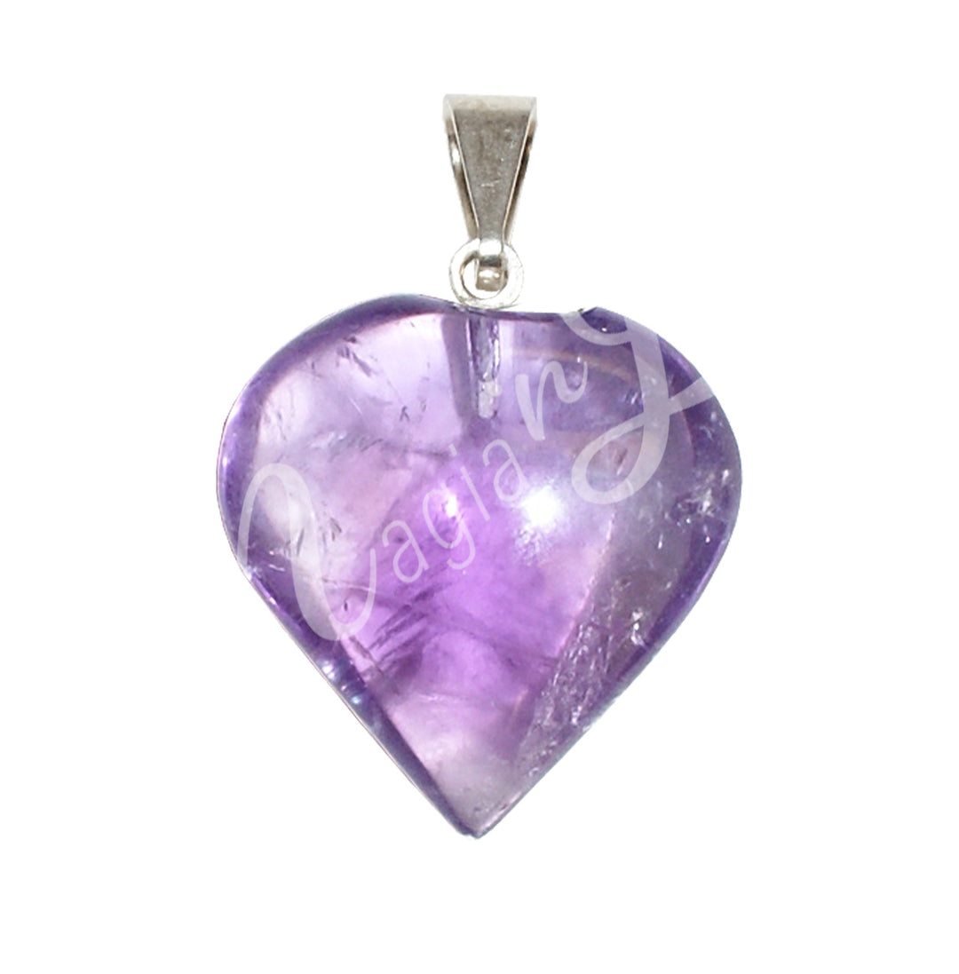 Pendant Heart Amethyst 0.75″ X 1″