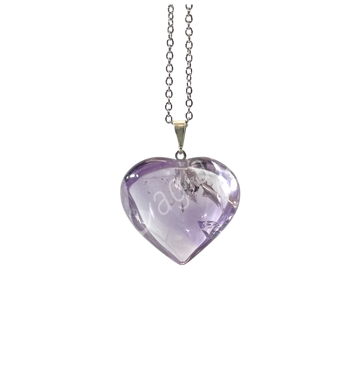 Pendant Heart Amethyst 0.75″ X 1″
